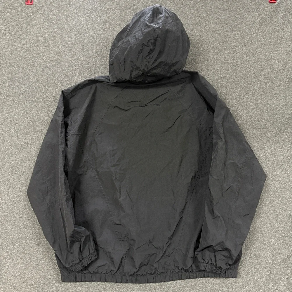Modern Nike Windbreaker Jacket Mens XL Black Good Full Zip Hooded Mesh Lined